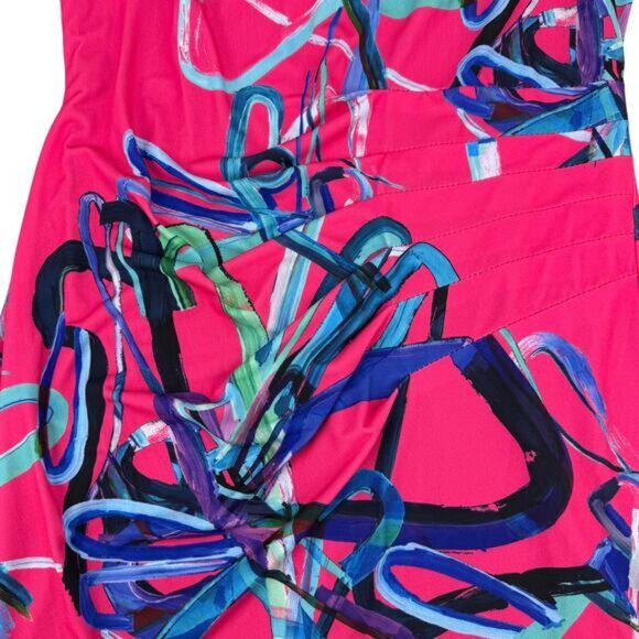 FRANK LYMAN Fuchsia Royal Sheath Dress Size 8 - Picture 6 of 7